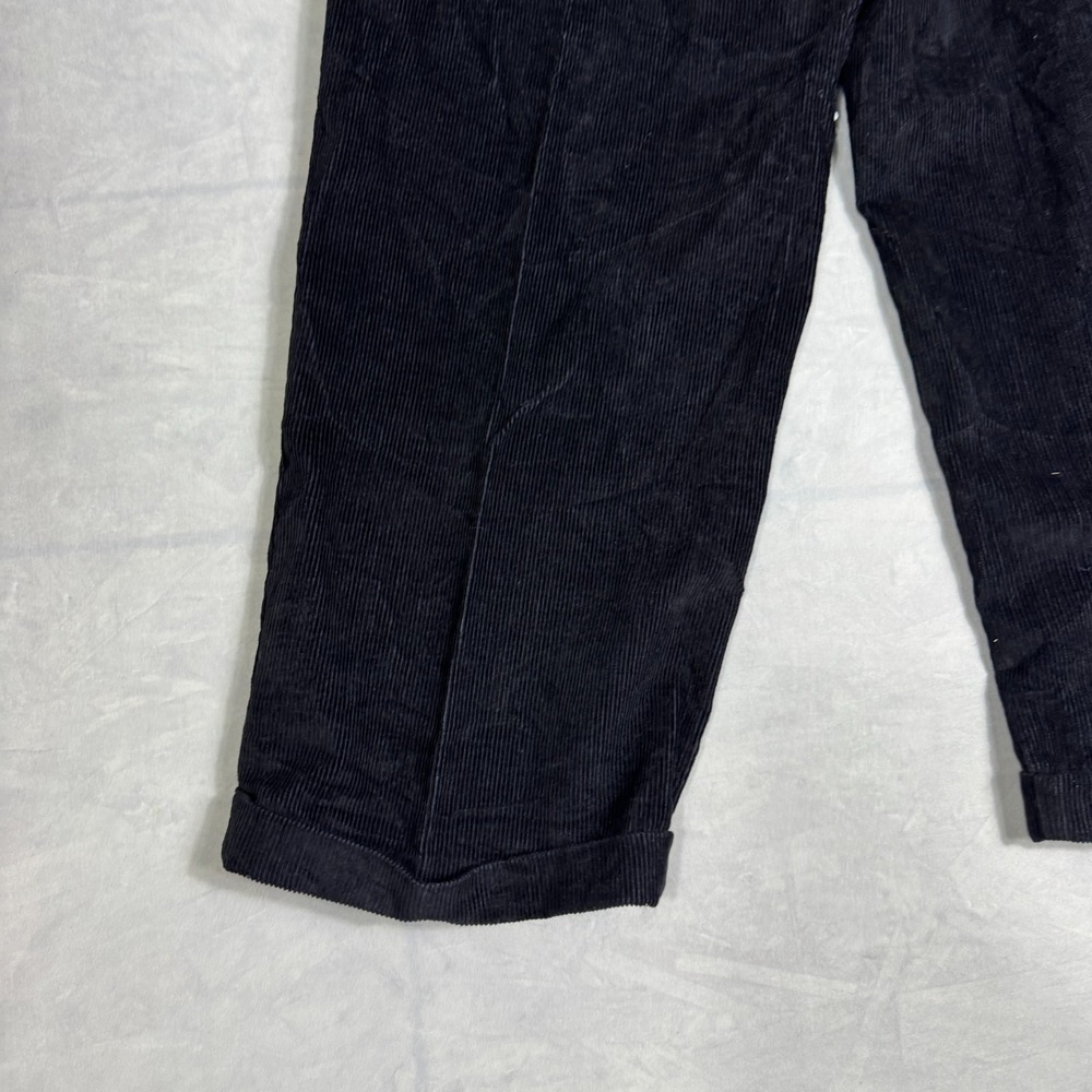 Vintage Dockers Cordrouy Pants Mens Black Classic Fit Pleated Size W34 L30 NWT - Picture 9 of 16